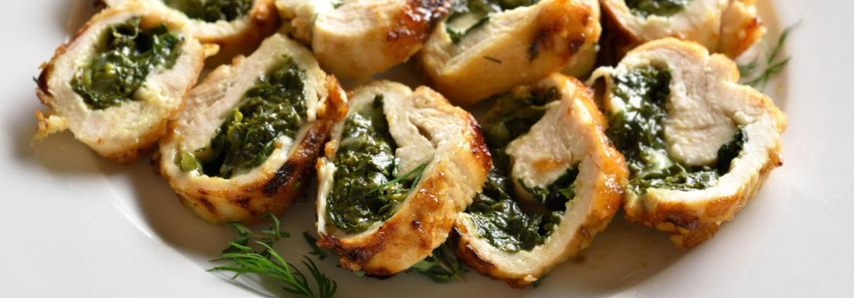Rollatine di tacchino con Pecorino Toscano DOP e spinaci