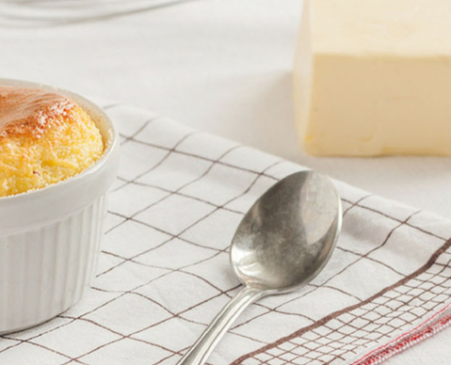 Soufflè al Pecorino Toscano DOP e pepe rosa