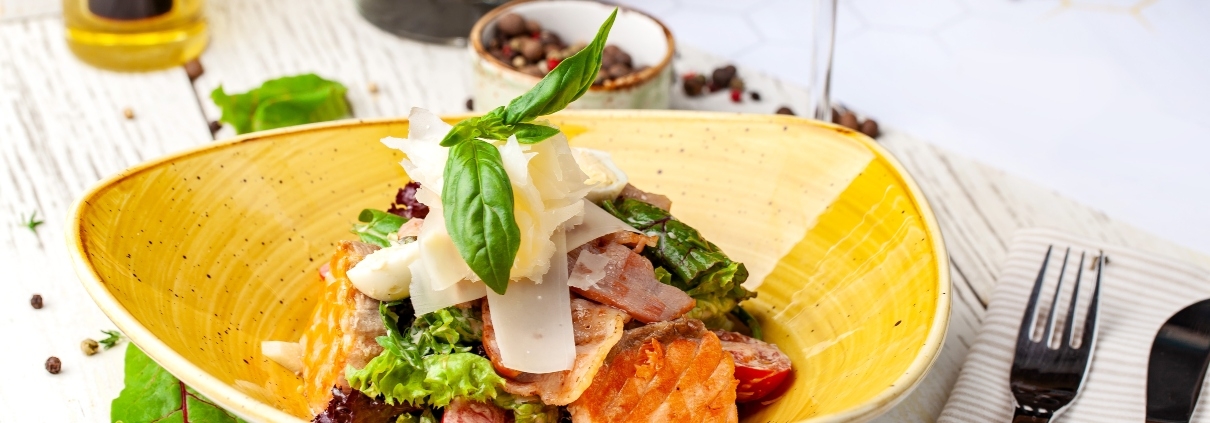 Caesar fish salad